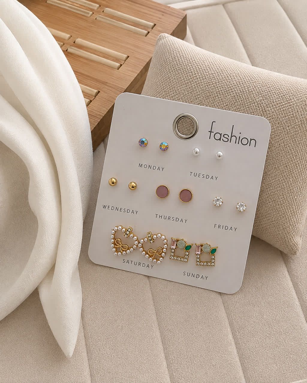 گوشواره هفتگی(هفت جفت) کد 3725